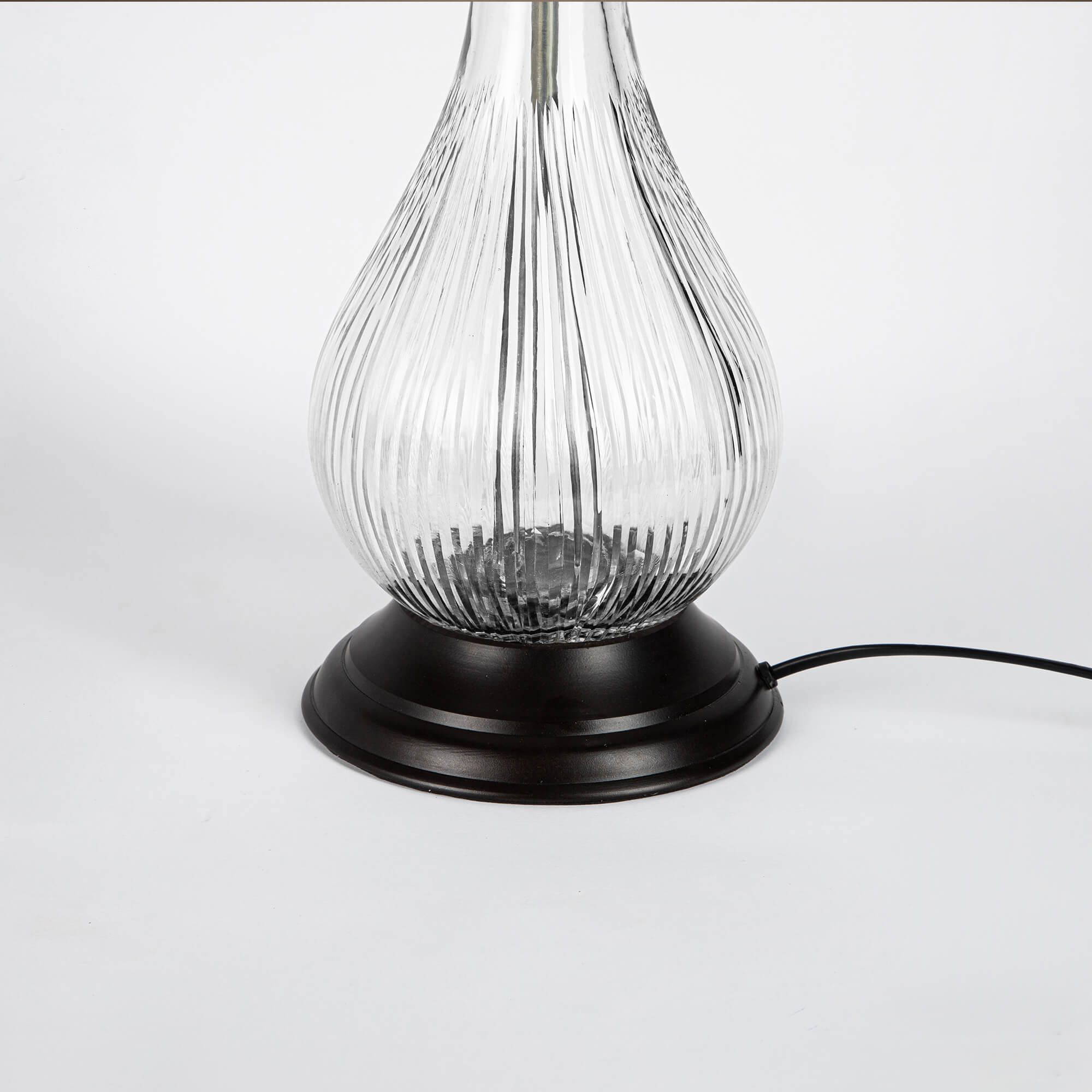 Lodhi Ribbed Glass Lamp - Tall Form