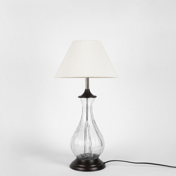 Lodhi Ribbed Glass Lamp - Tall Form
