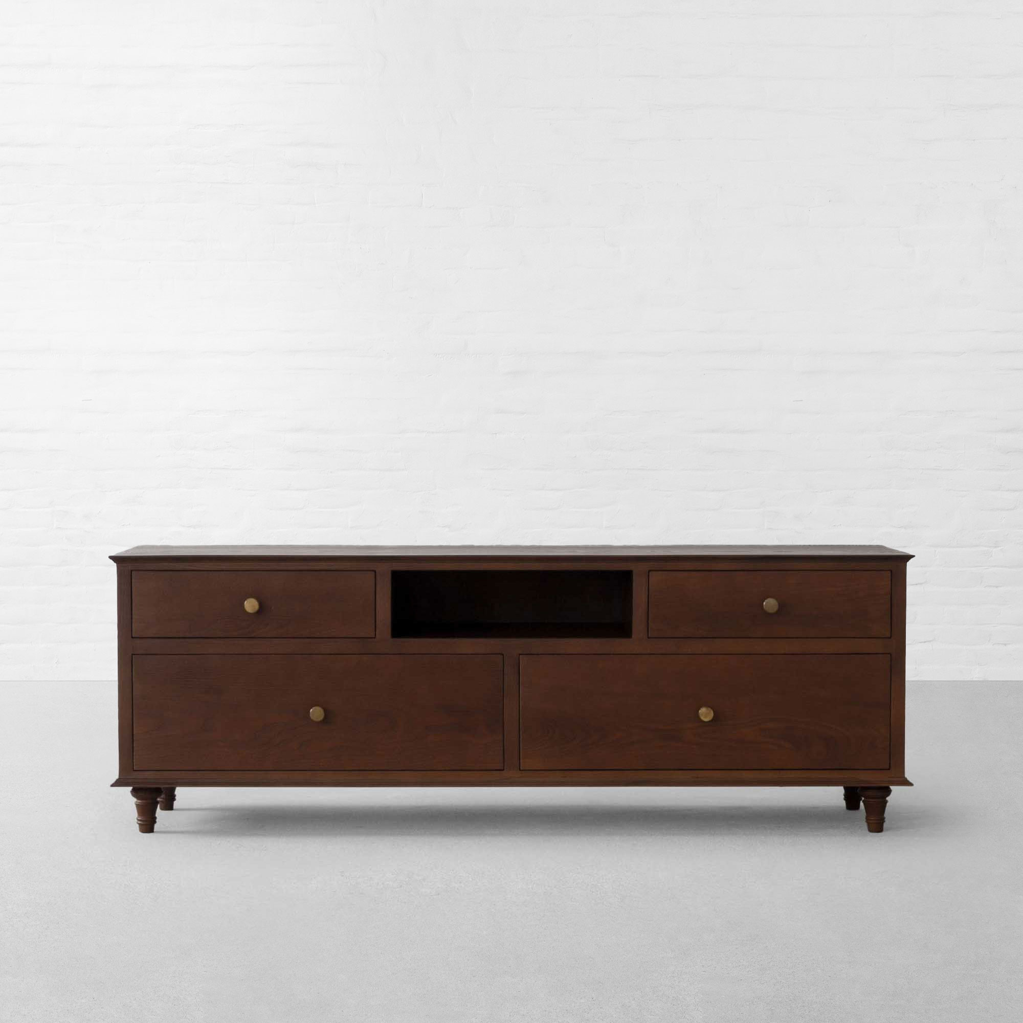 LYON WOODEN TV UNIT WITH SET TOP BOX SLOT-SMALL