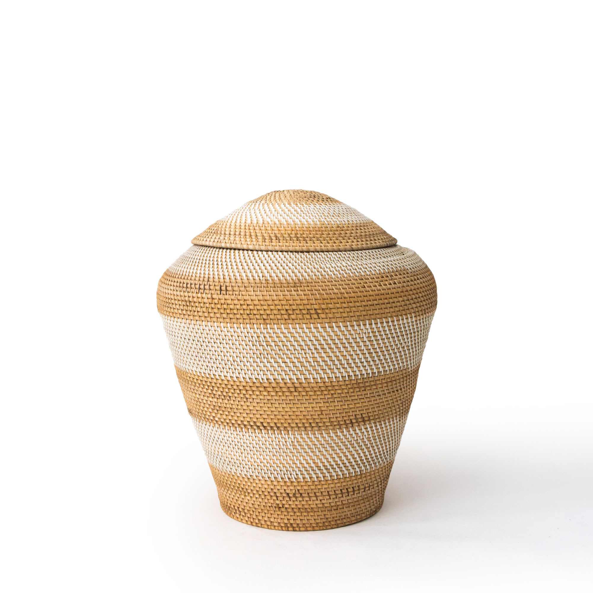 MALAY ZEBRA POT-(WHITE ASH+NATURAL)