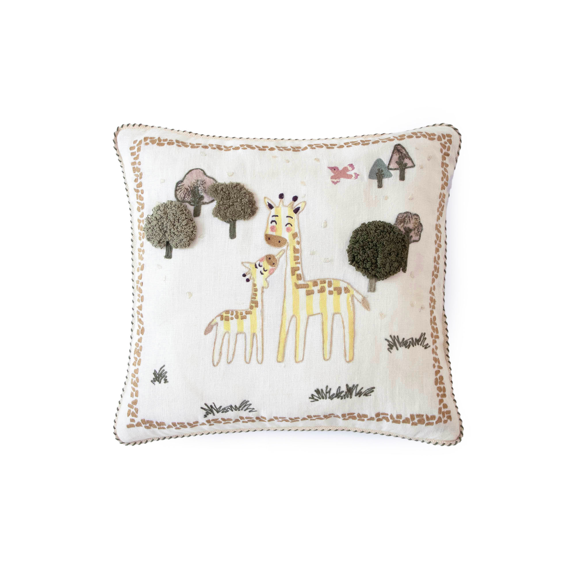 MAMA & BABY GIRAFFE KIDS CUSHION COVER