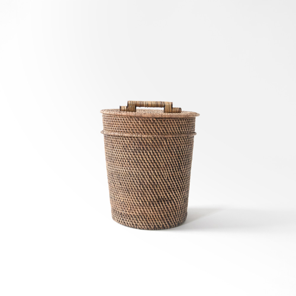 Mantawi Rattan Basket-Natural Brown with Lid