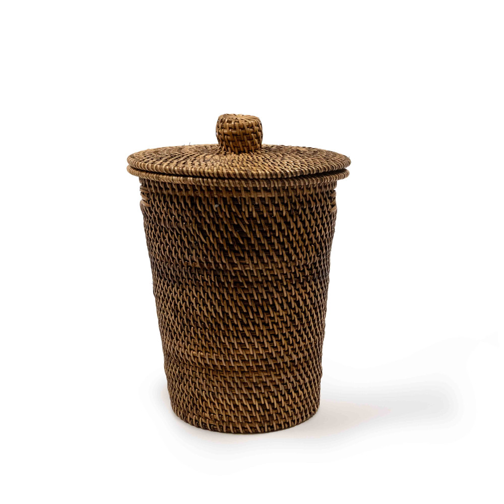 Mantawi Rattan Basket-Natural Brown with Lid
