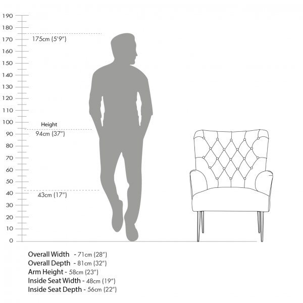 Melbourne Tufted Fabric Armchair