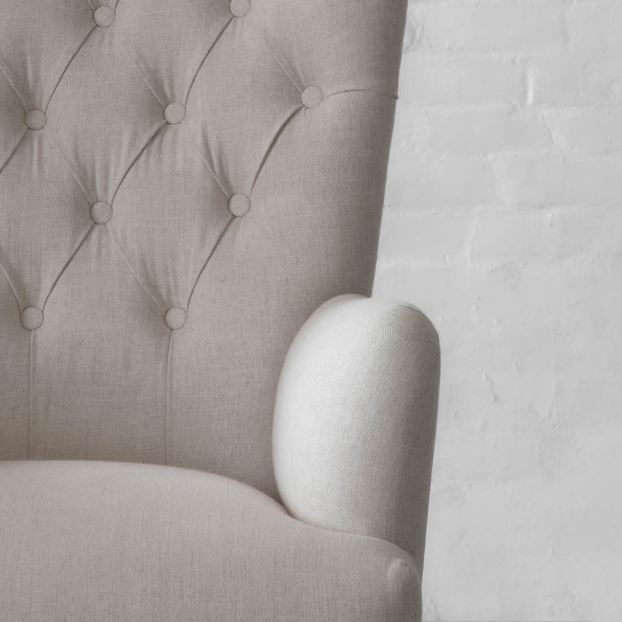 Melbourne Tufted Fabric Armchair