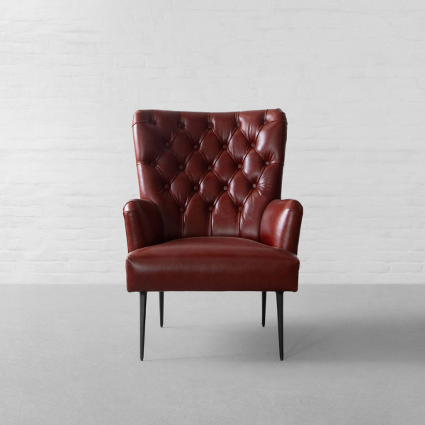 Melbourne Tufted Leather Armchair