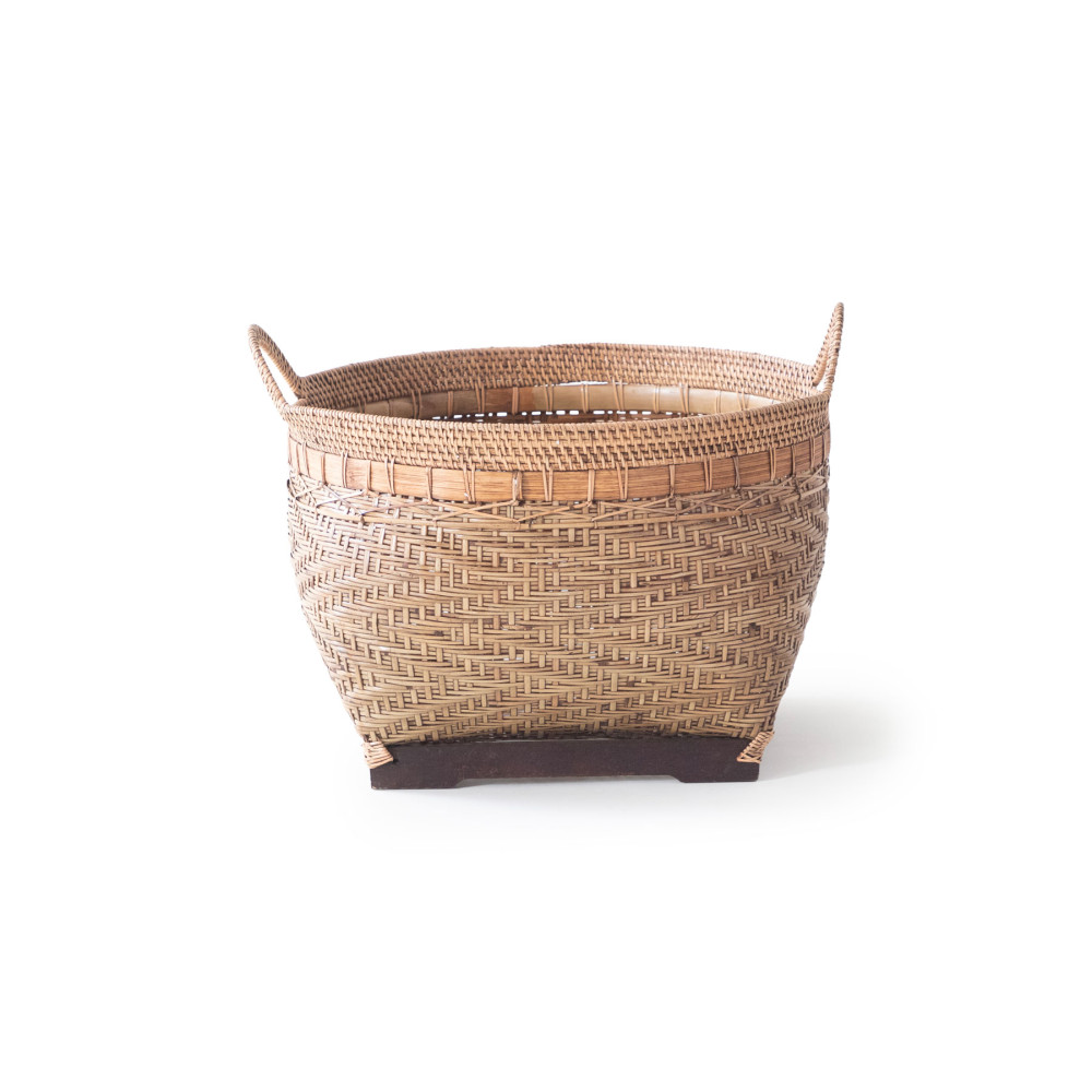 Naira Island Fruit Baskets with Handles-Natural
