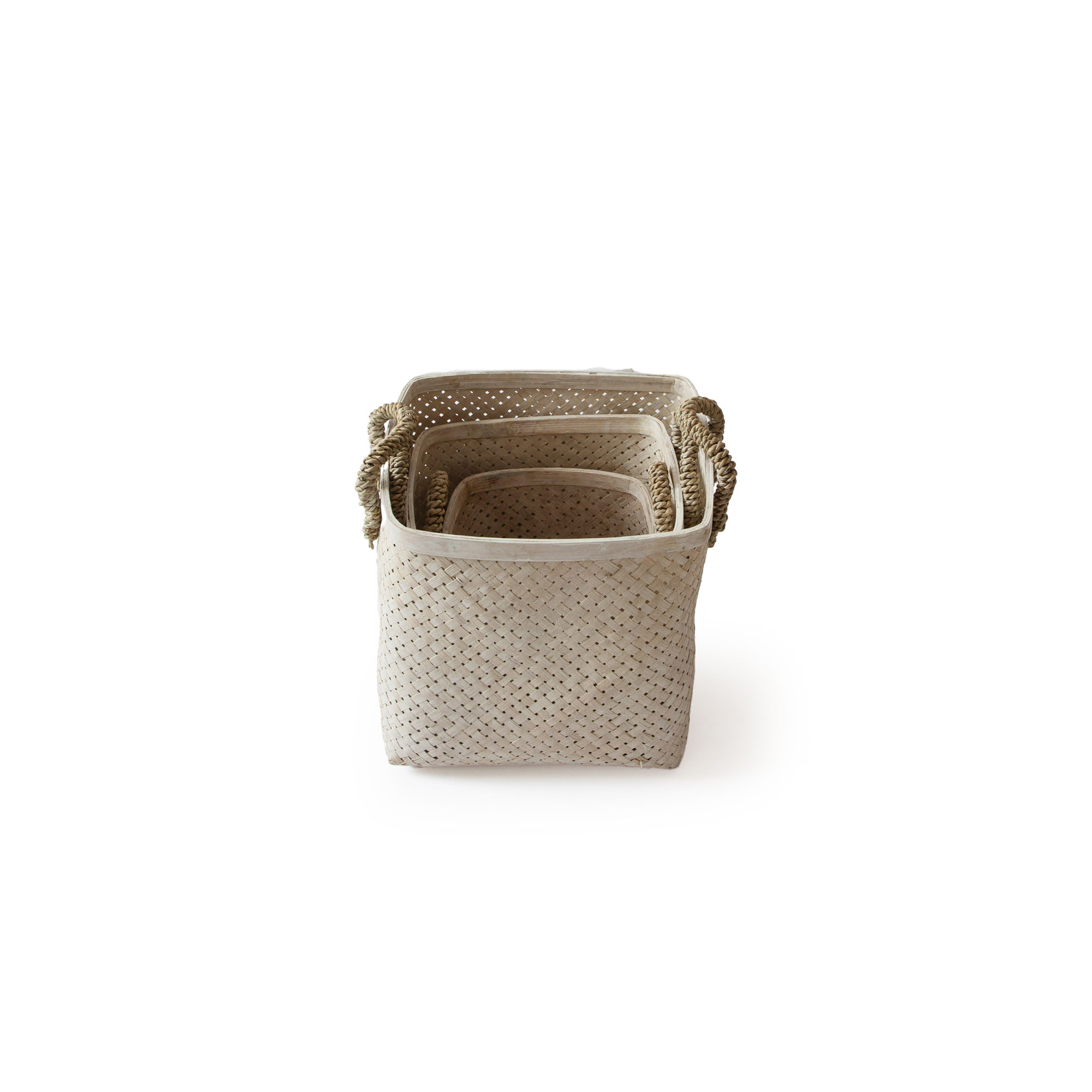 MONKEY FOREST SEAGRASS BASKET-WHITE