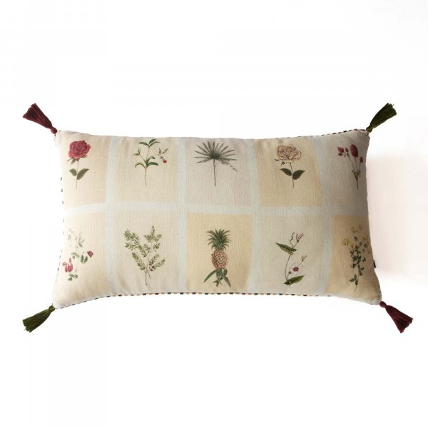 Floral wall at Barrington Court Cushion Cover