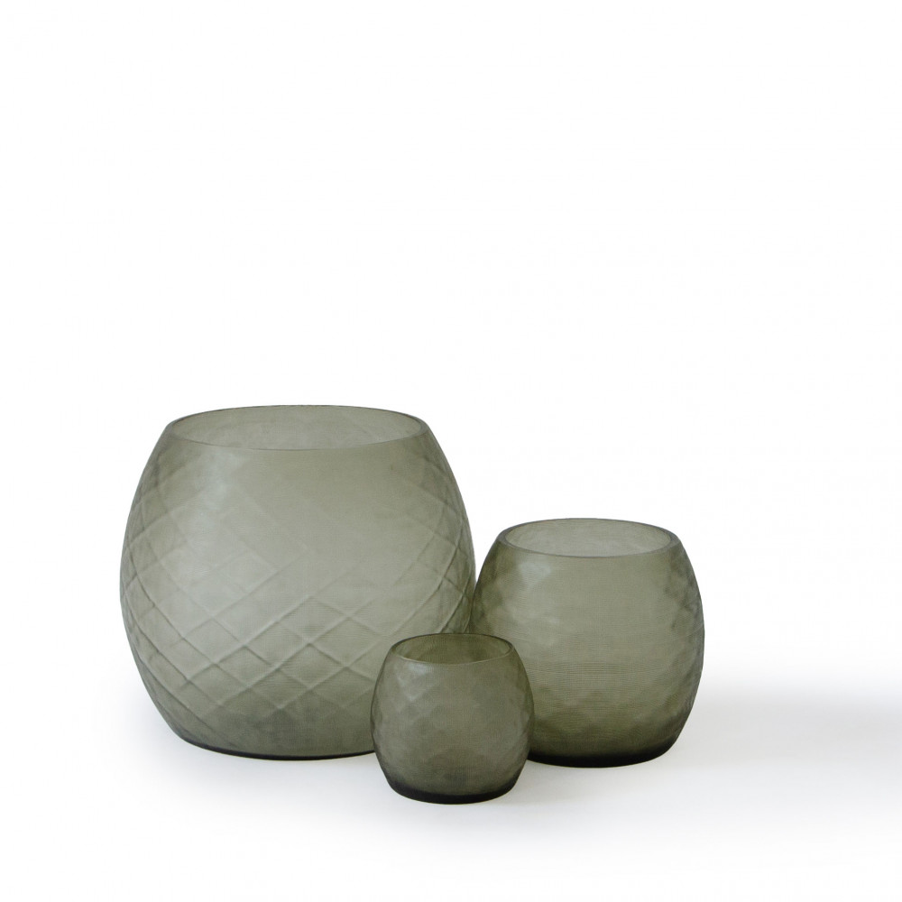 Mosaic Glass Candle Holder - Basil