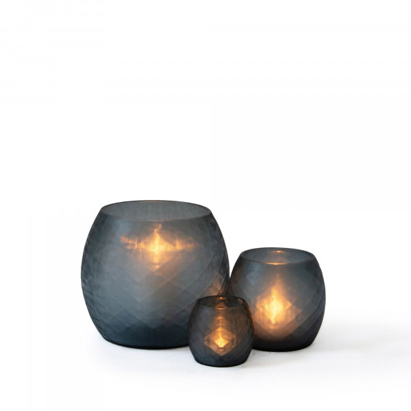 Mosaic Glass Candle Holder - Teal