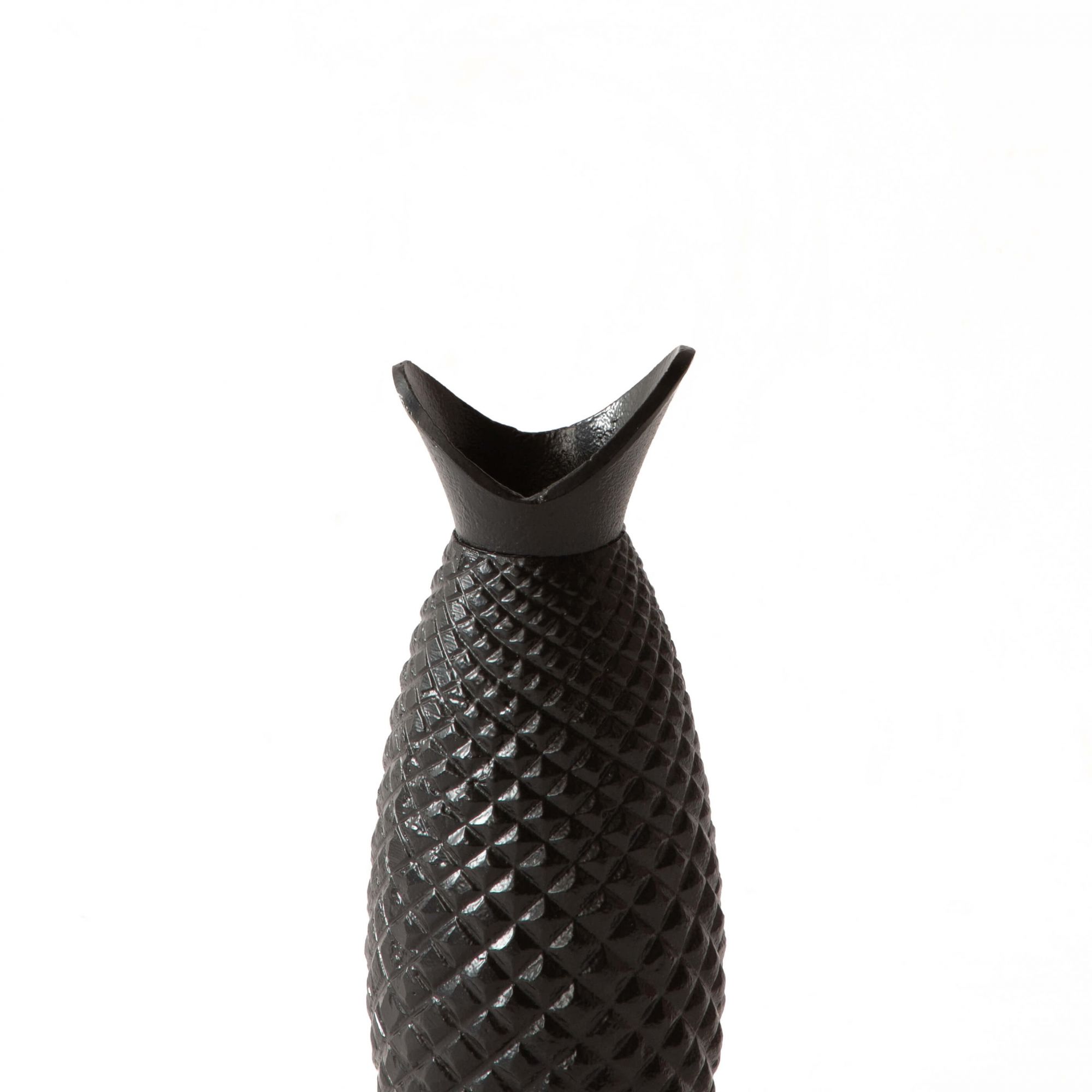 Mottled Metal Vase - Ebony