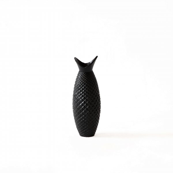 Mottled Metal Vase - Ebony