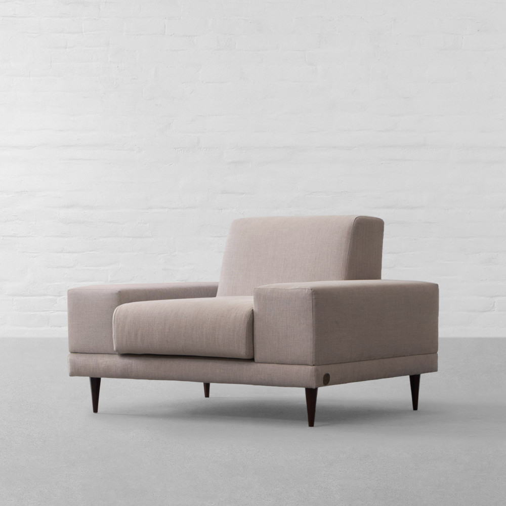 Munich Fabric Armchair-Both Side Arms