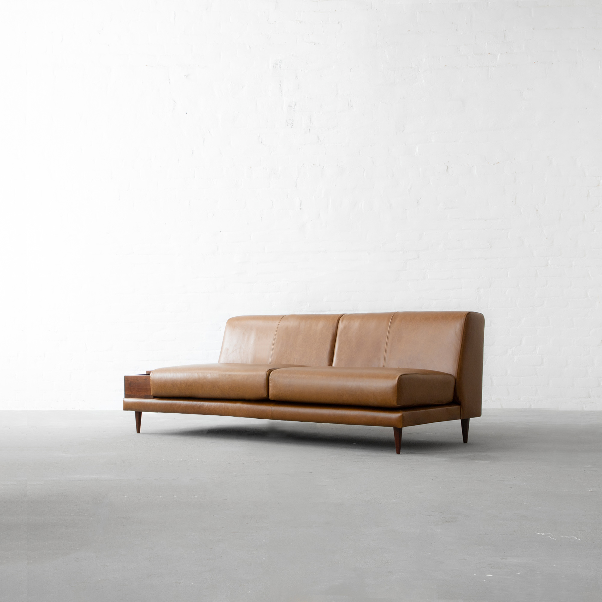Large Chaise Leather Sectional - Munich