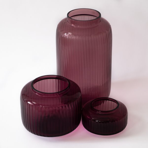 Murano Stripes Glass Vase Ombre