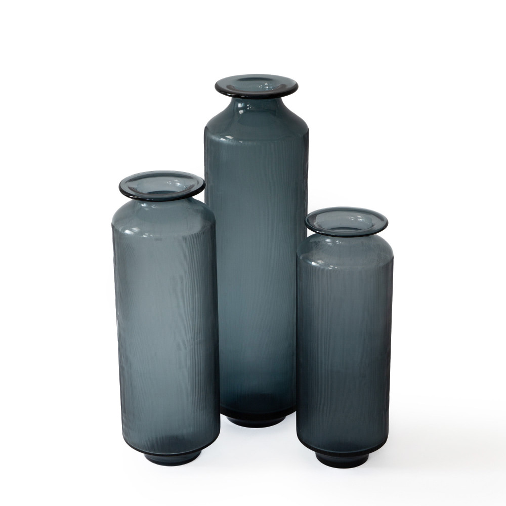 Nebula Glass Vase-Indigo