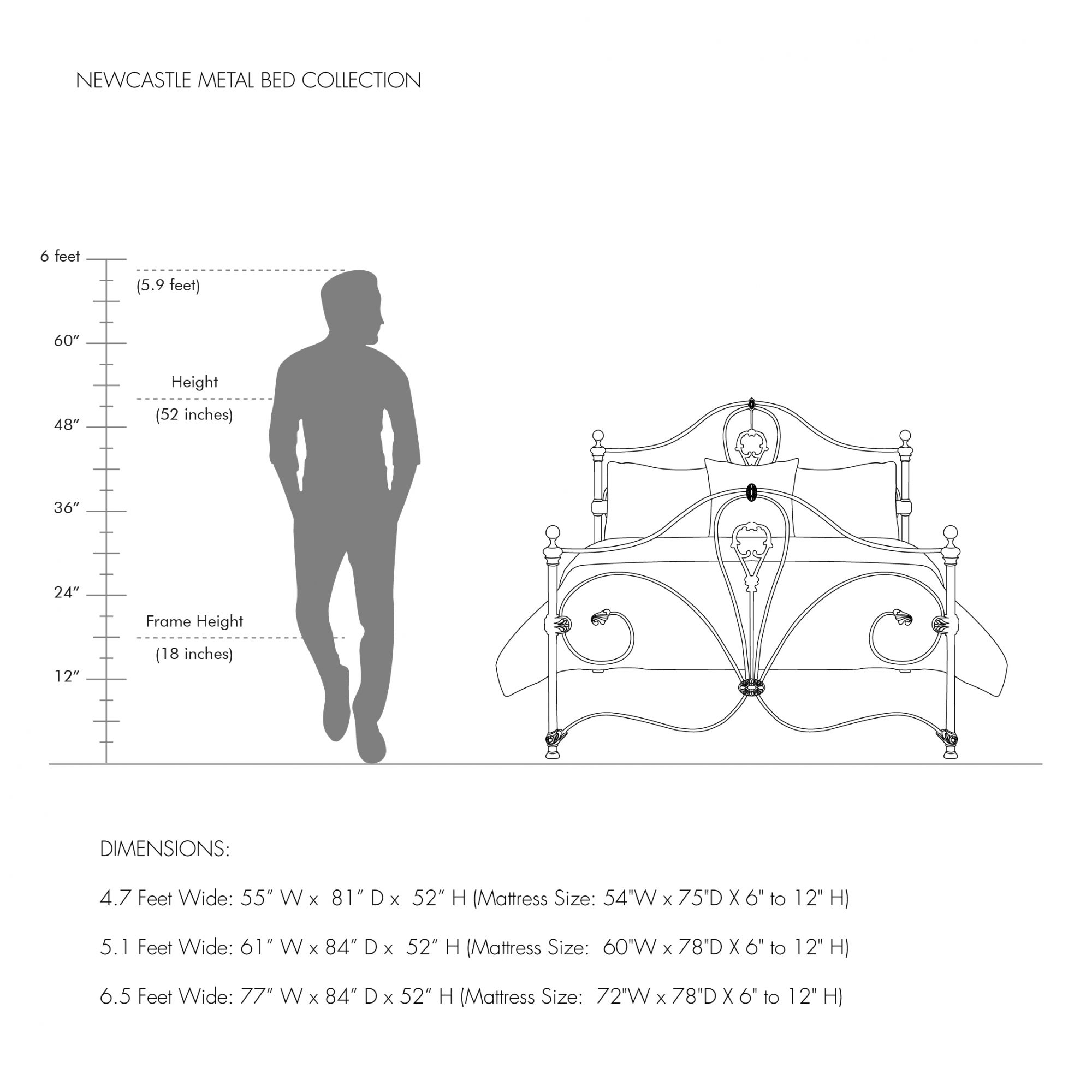 Newcastle Metal Bed Collection