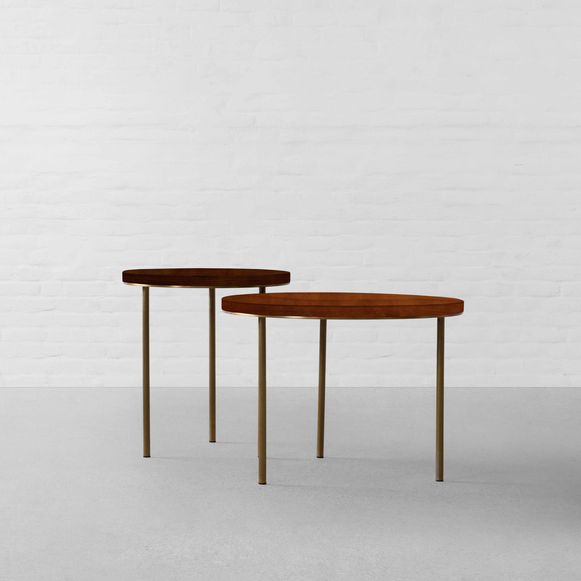 NORWAY COFFEE TABLE ISLAND SET OF 2-(ENGLISH CHESTNUT & WOODLAND)