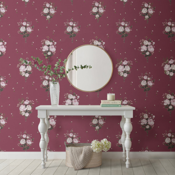 Old Rose Courtyard Collection - Wallpaper