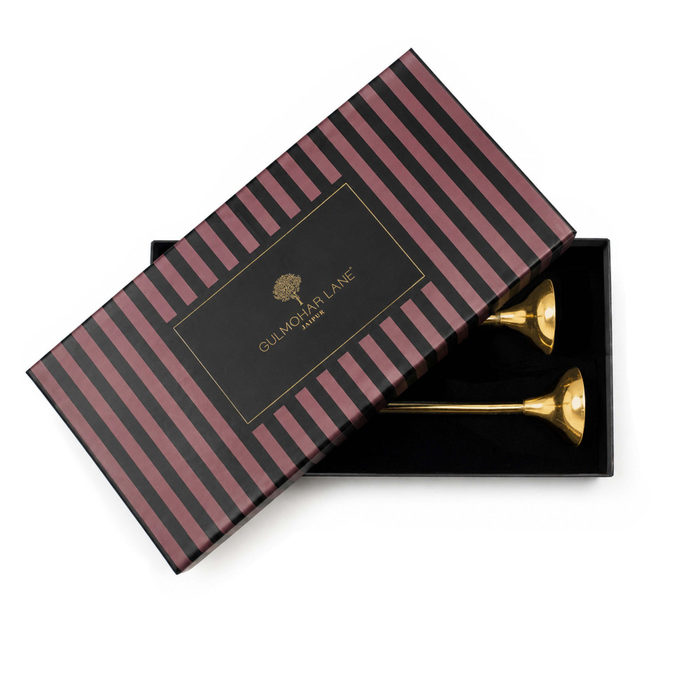 Roslin Brass Candle Holder Gift Set