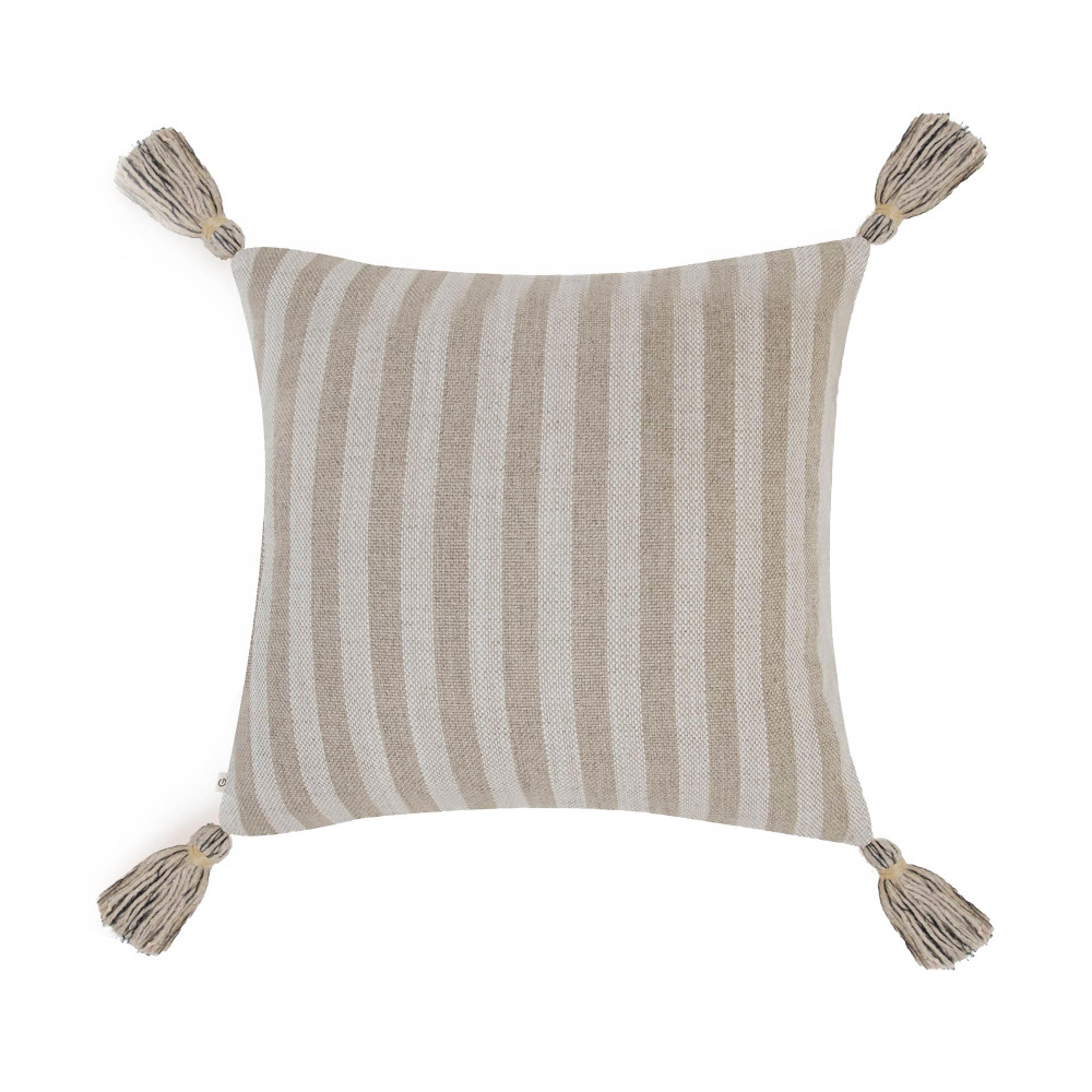 Oraang Handwoven Stripe Cushion Cover-Earth