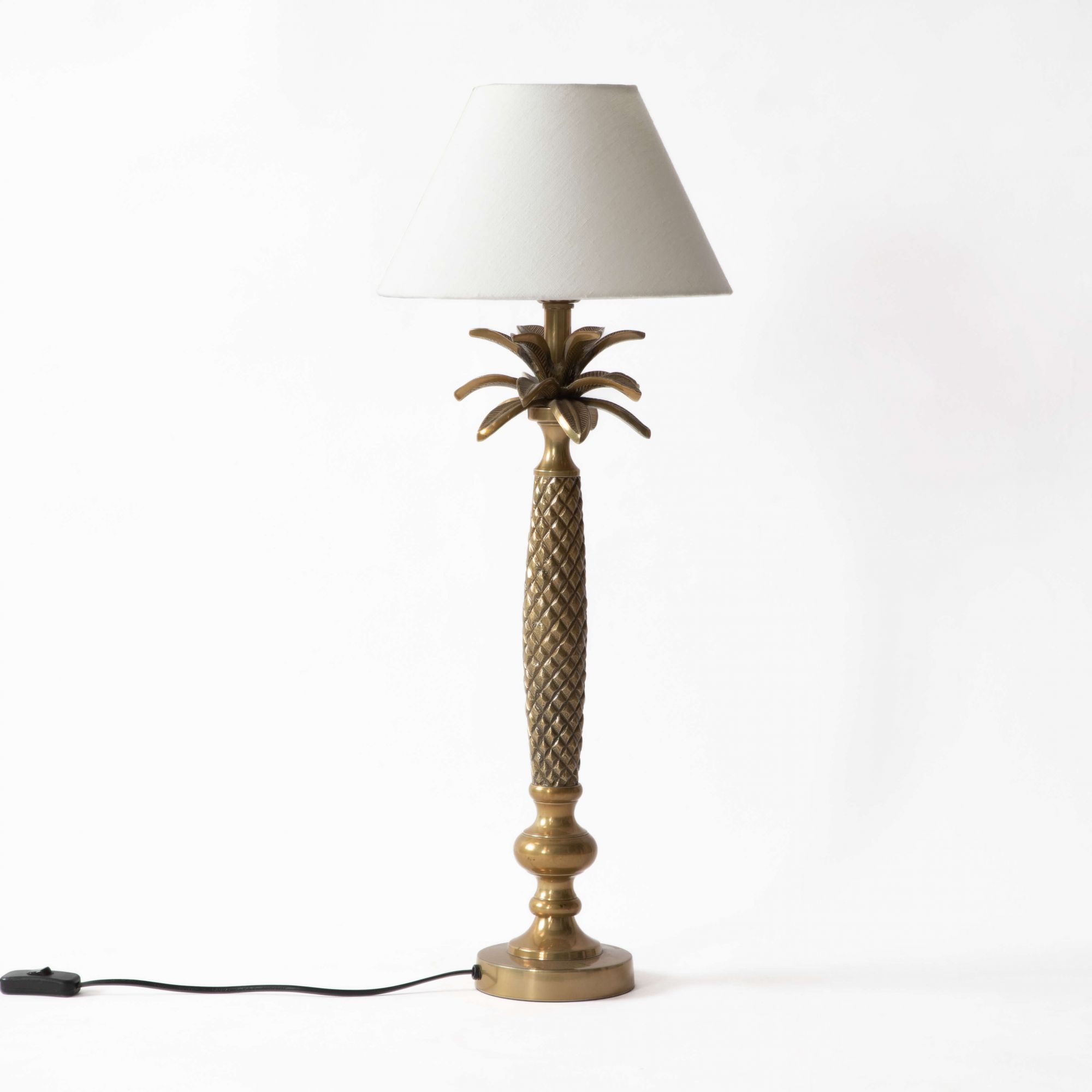 The Royal Palm Lamp Stand - Antique Brass