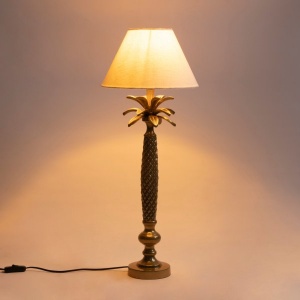 The Royal Palm Lamp Stand - Antique Brass