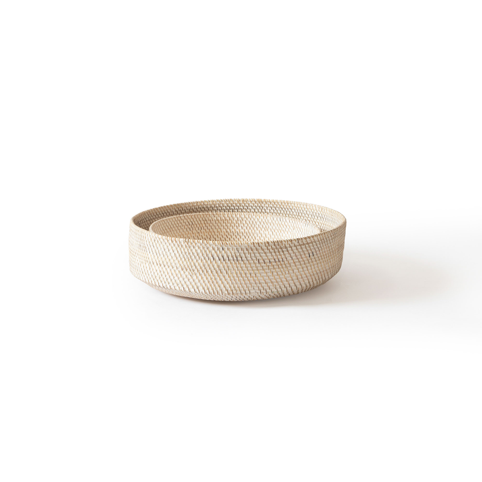 PALM LEAF RATTAN BOWLS