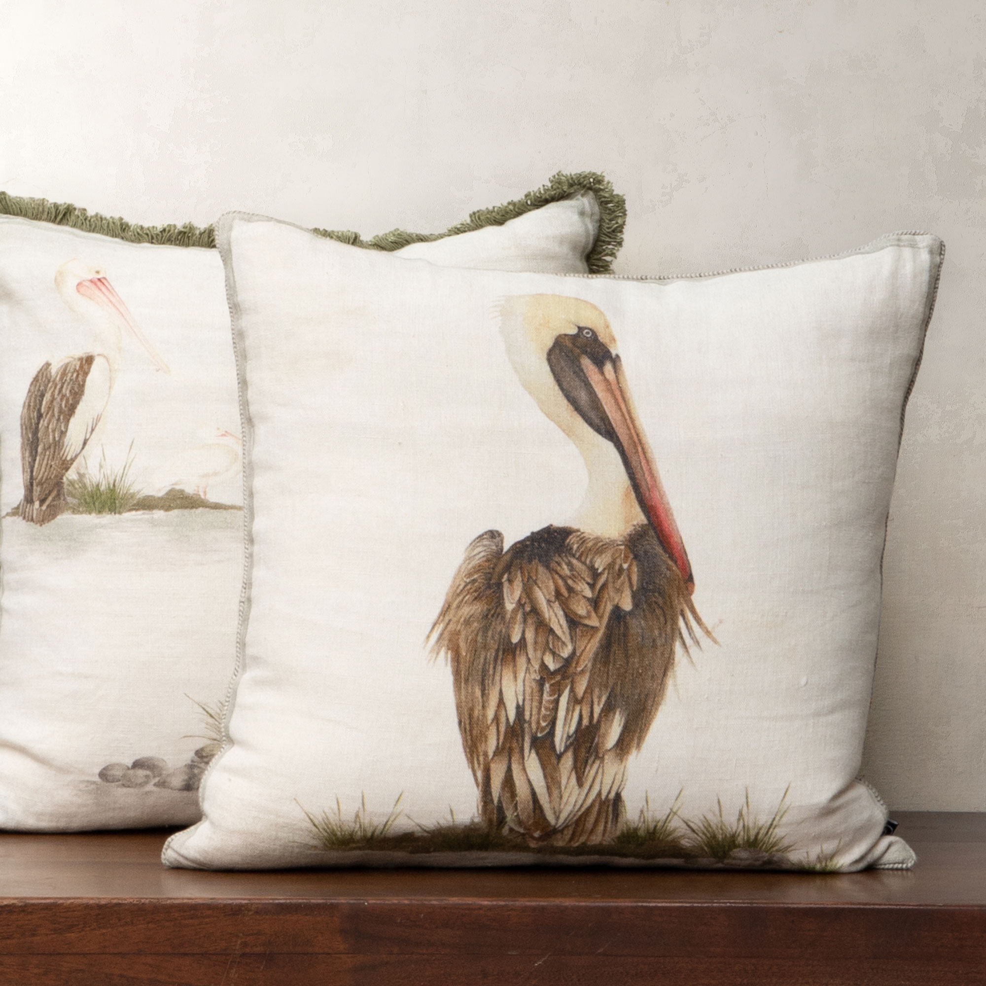 Perched Pelican Cushion Cover