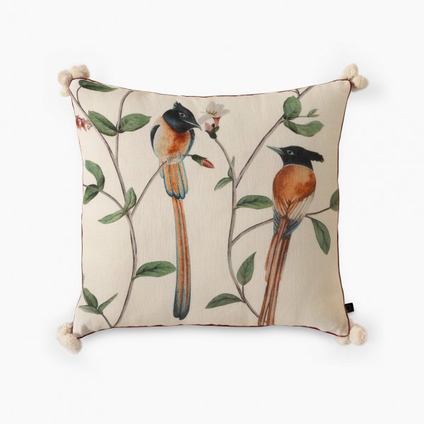 CHATTING BIRDS CUSHION COVER