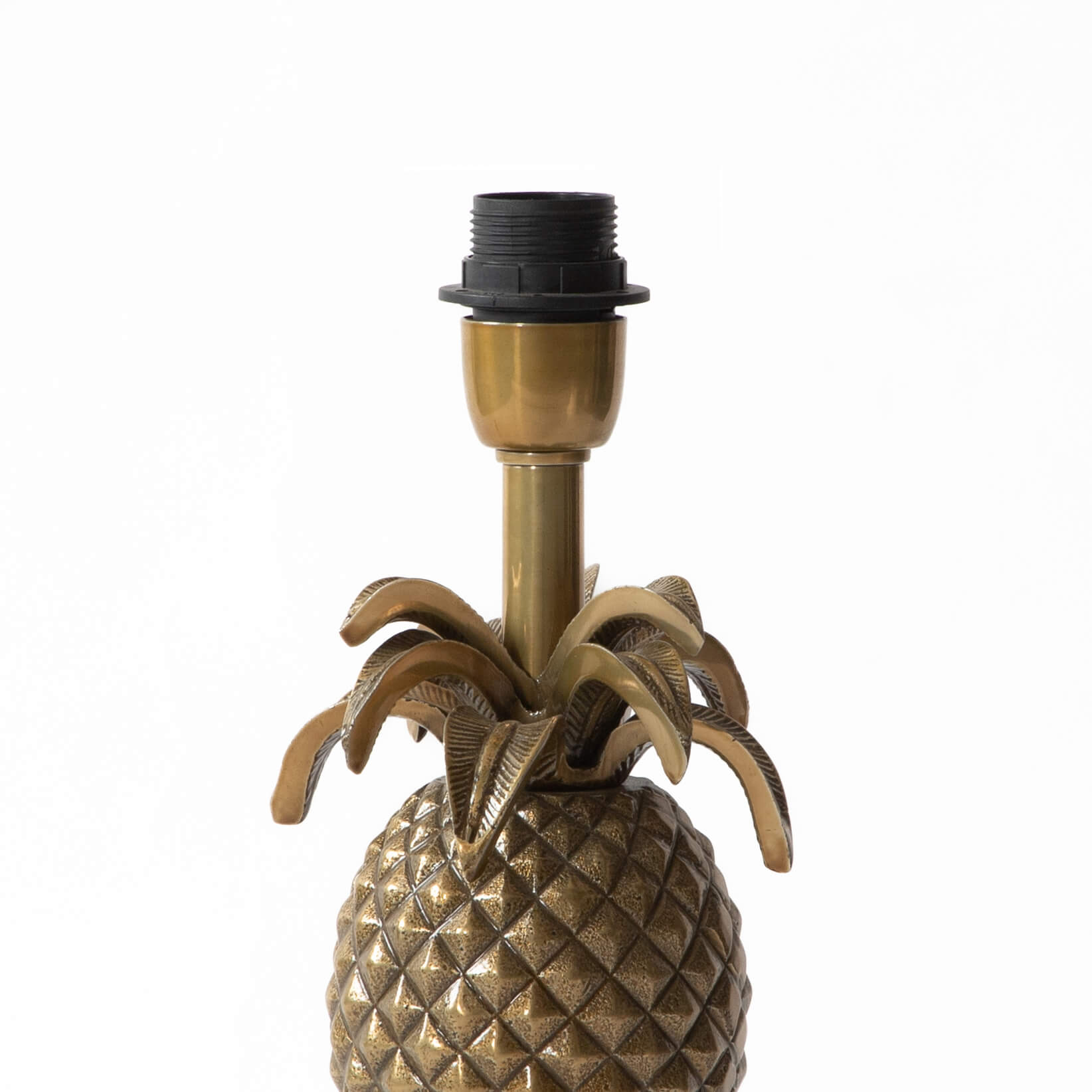Pineapple Lamp Stand - Antique Brass