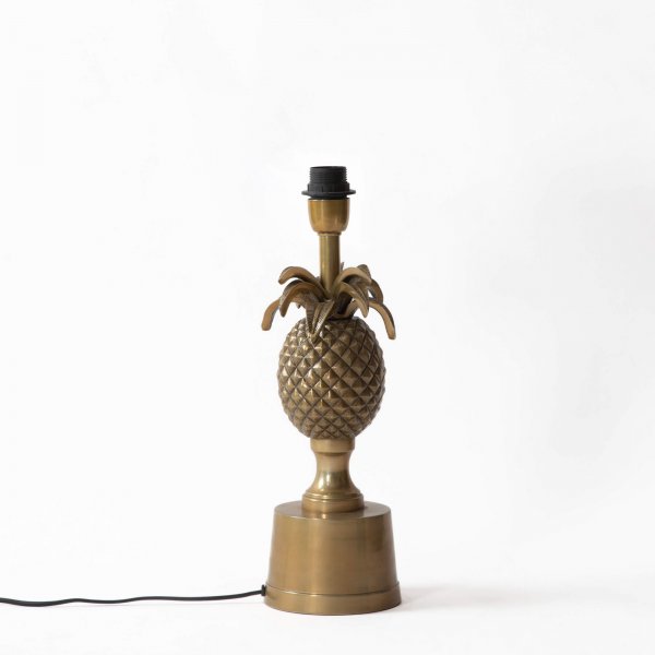 Pineapple Lamp Stand - Antique Brass