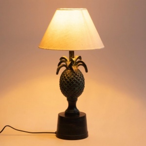 Pineapple Lamp Stand - Green Patina