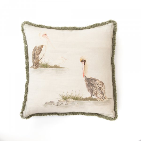 Poised Pelicans Cushion Cover
