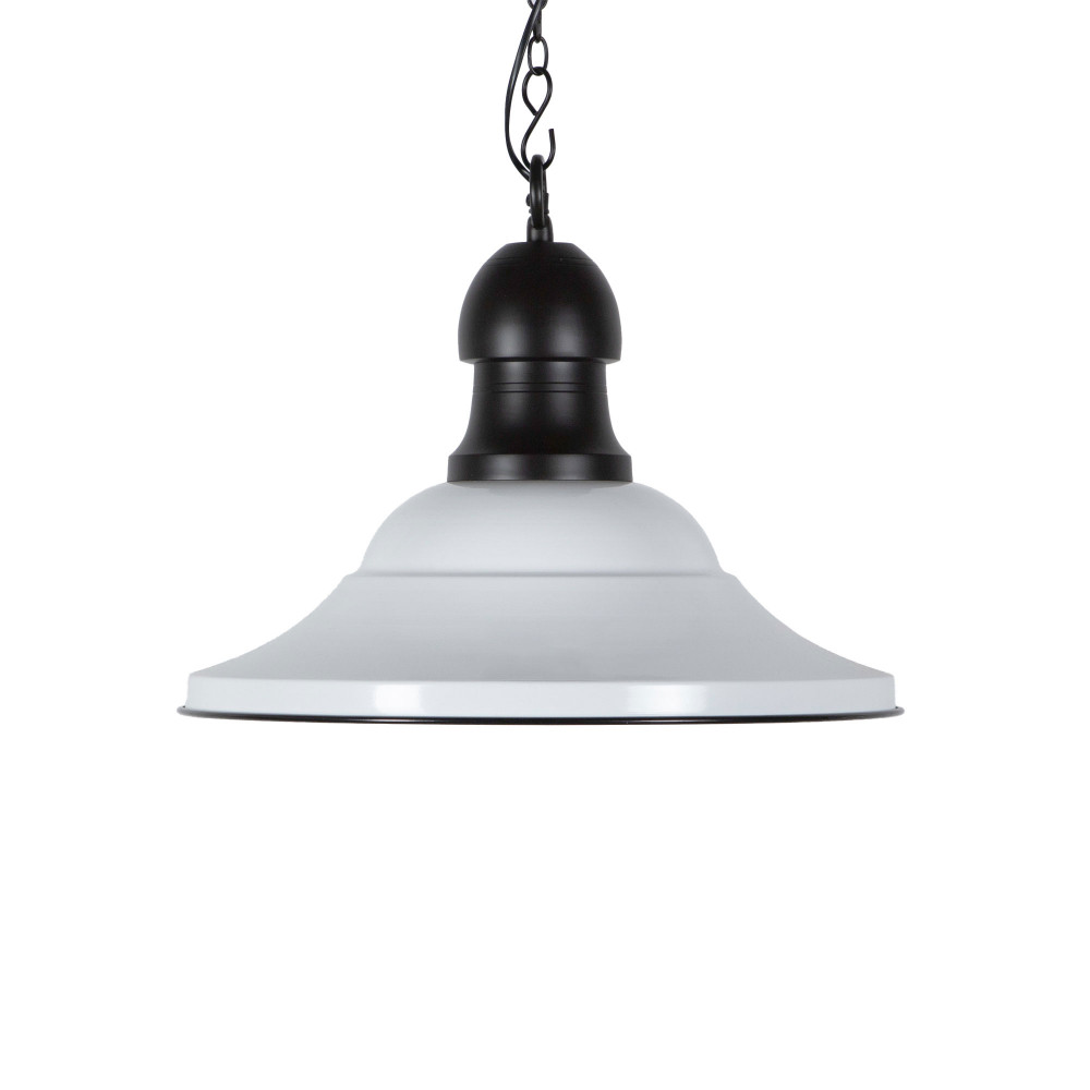 Pondicherry Classic Metal Pendant-White