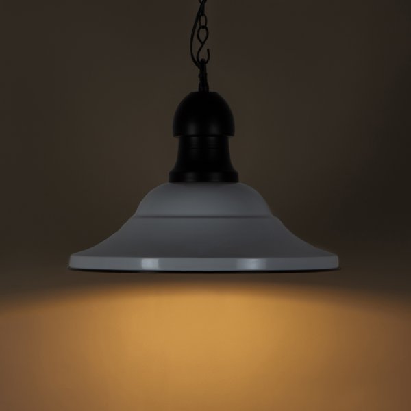 Pondicherry Classic Metal Pendant - White