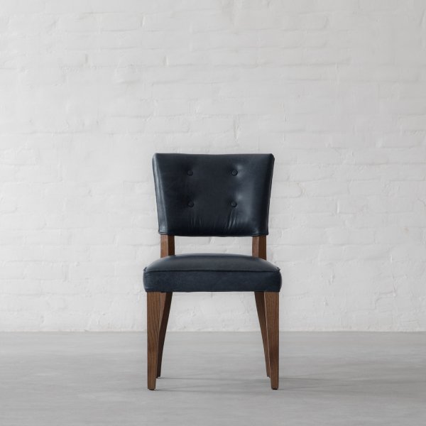 Prague Leather Dining Chair - Armless