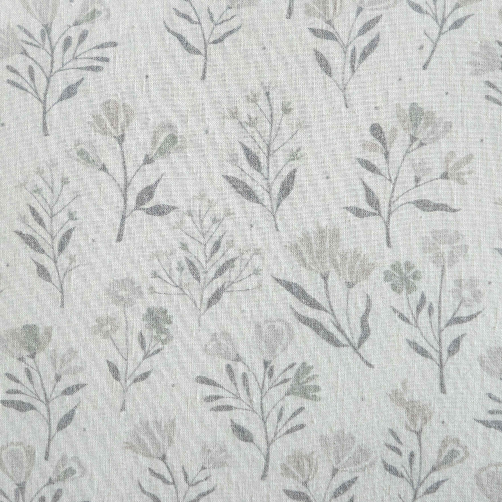 Princess Margeret&#039;s Flower Garden-Grey (Fabric Swatch)