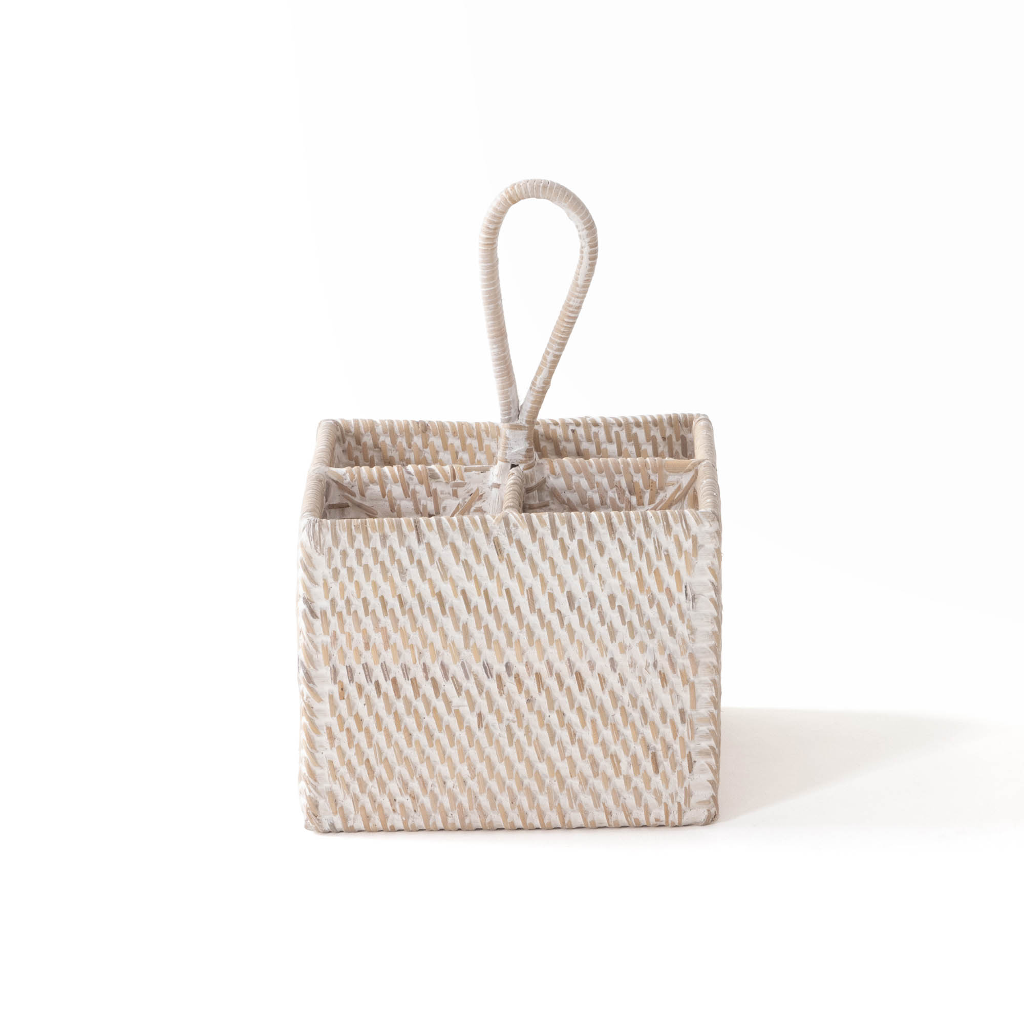 TIMOR HANDWOVEN CADDY- SQUARE - BEACH SAND FINISH
