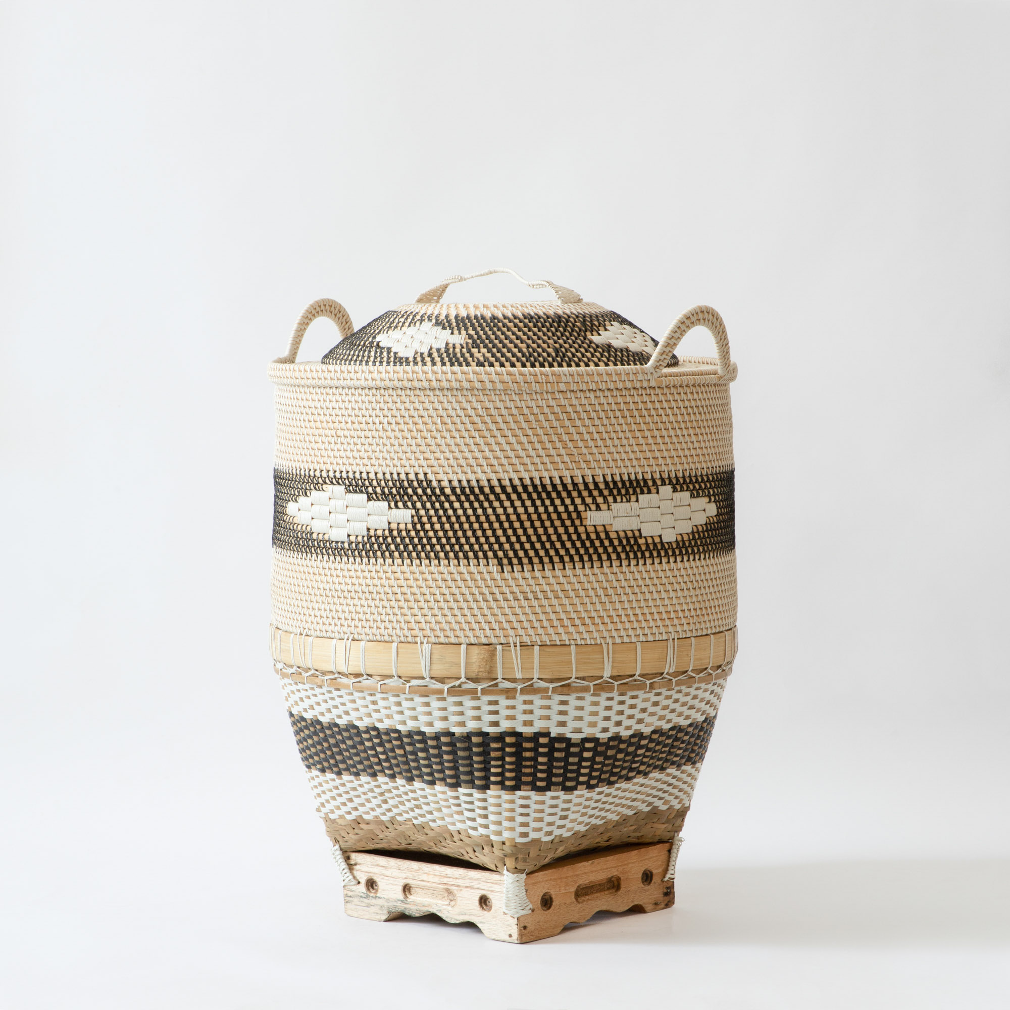 Malay Square Bottomed Storage Basket with Lid