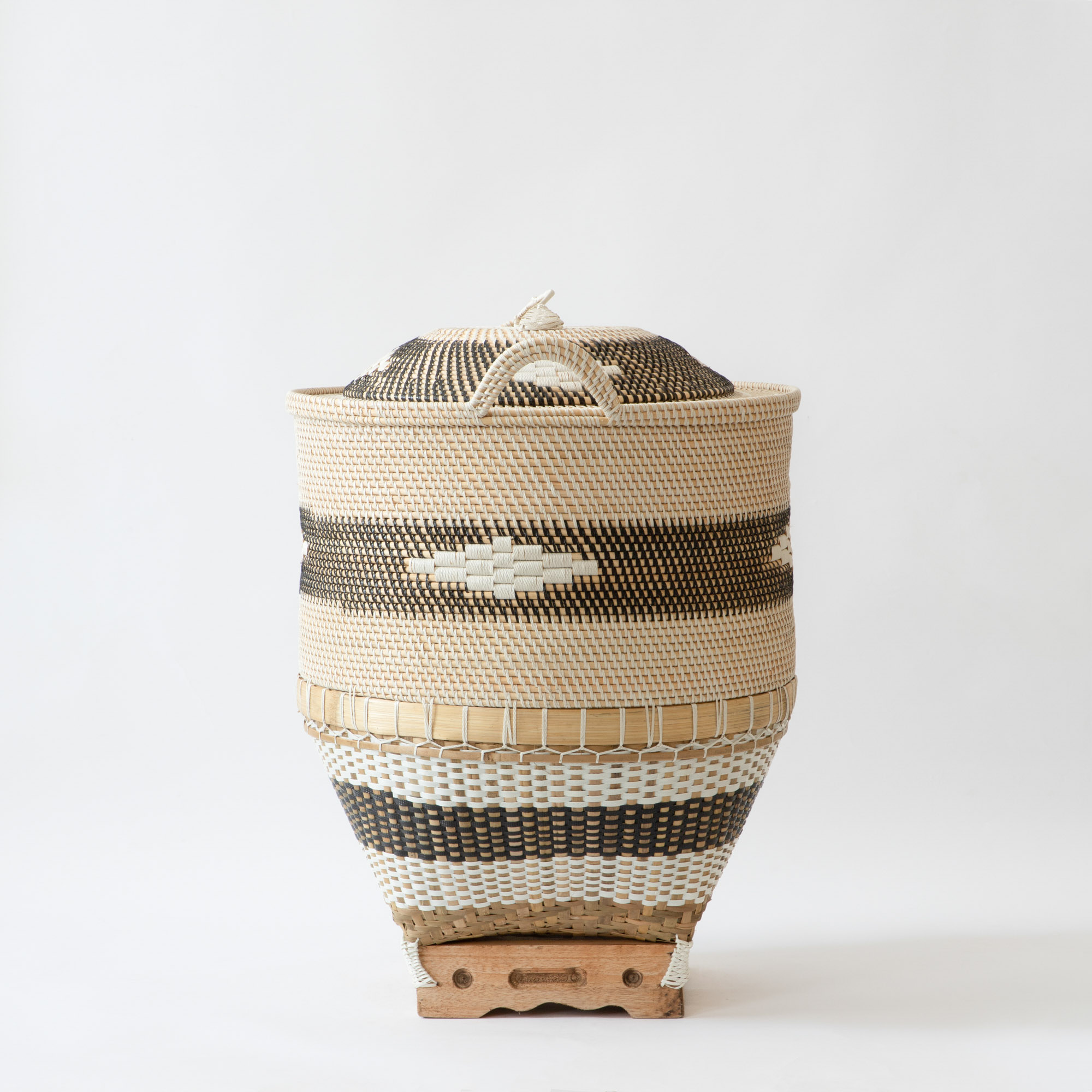 Malay Square Bottomed Storage Basket with Lid