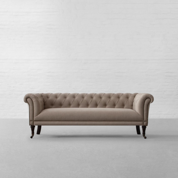 Regiment Chesterfield Tufted Fabric Sofa