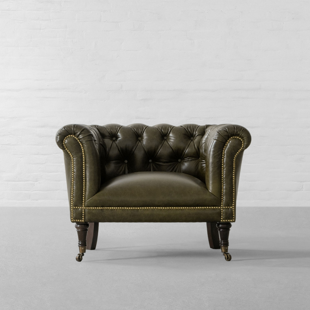 Regiment Tufted Leather Armchair