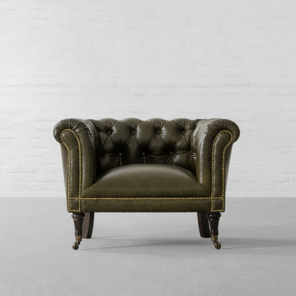 Regiment Tufted Leather Armchair