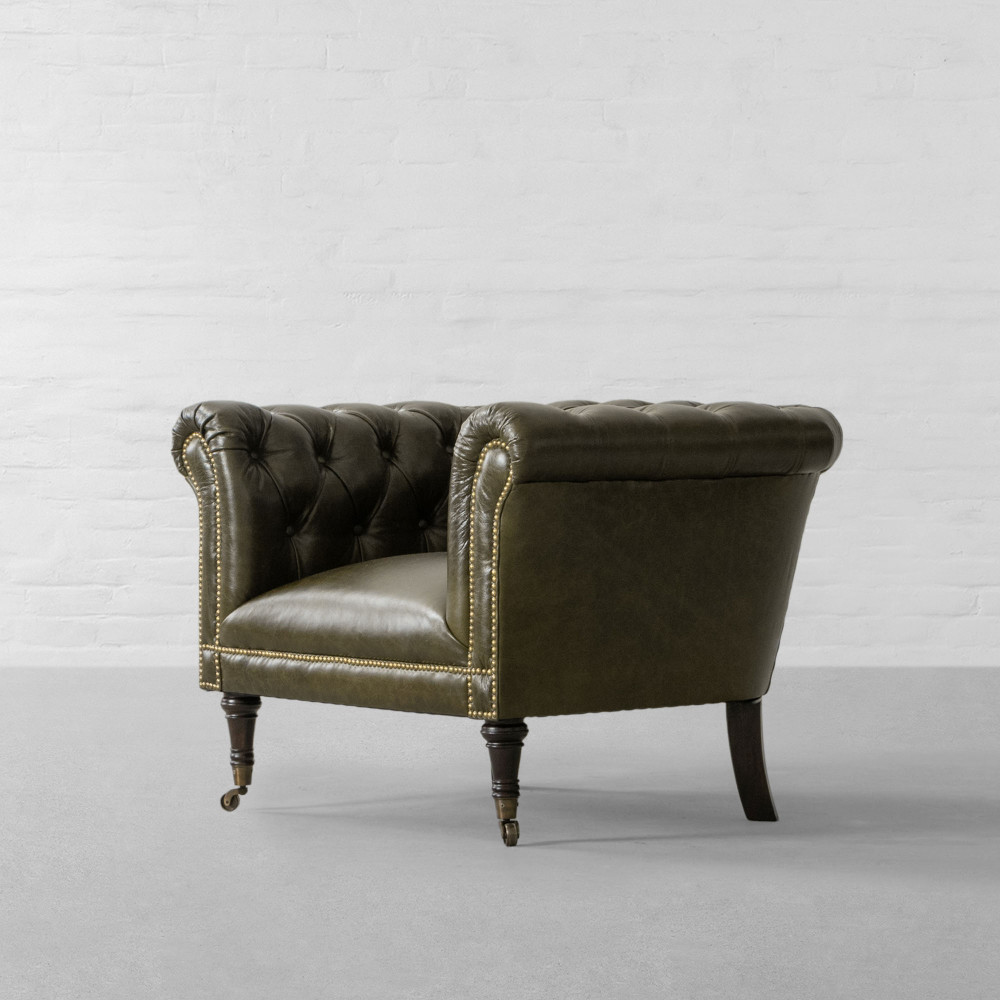 Regiment Tufted Leather Armchair