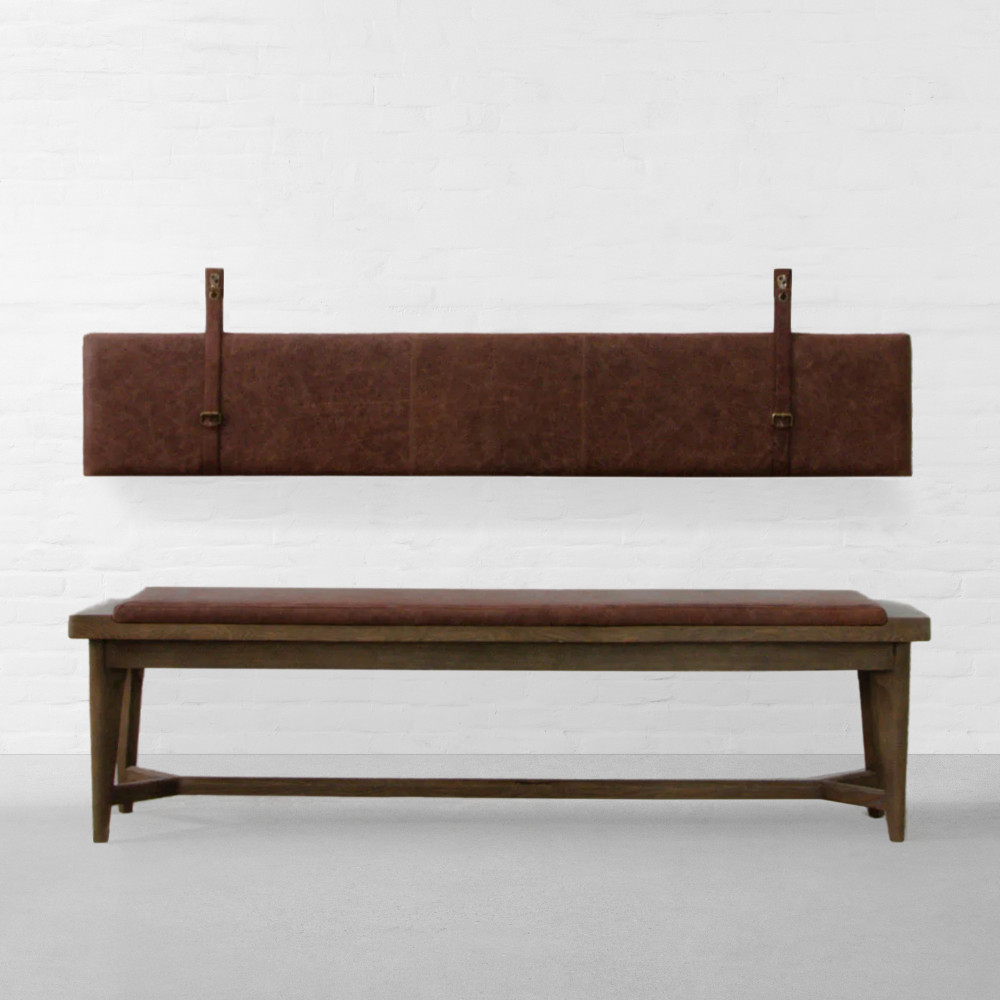 River Park Leather Bench