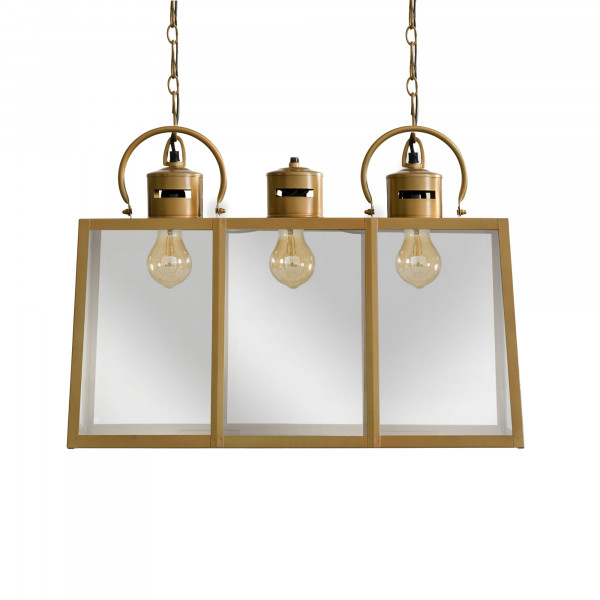 Rome Lantern Chandelier - Antique Brass