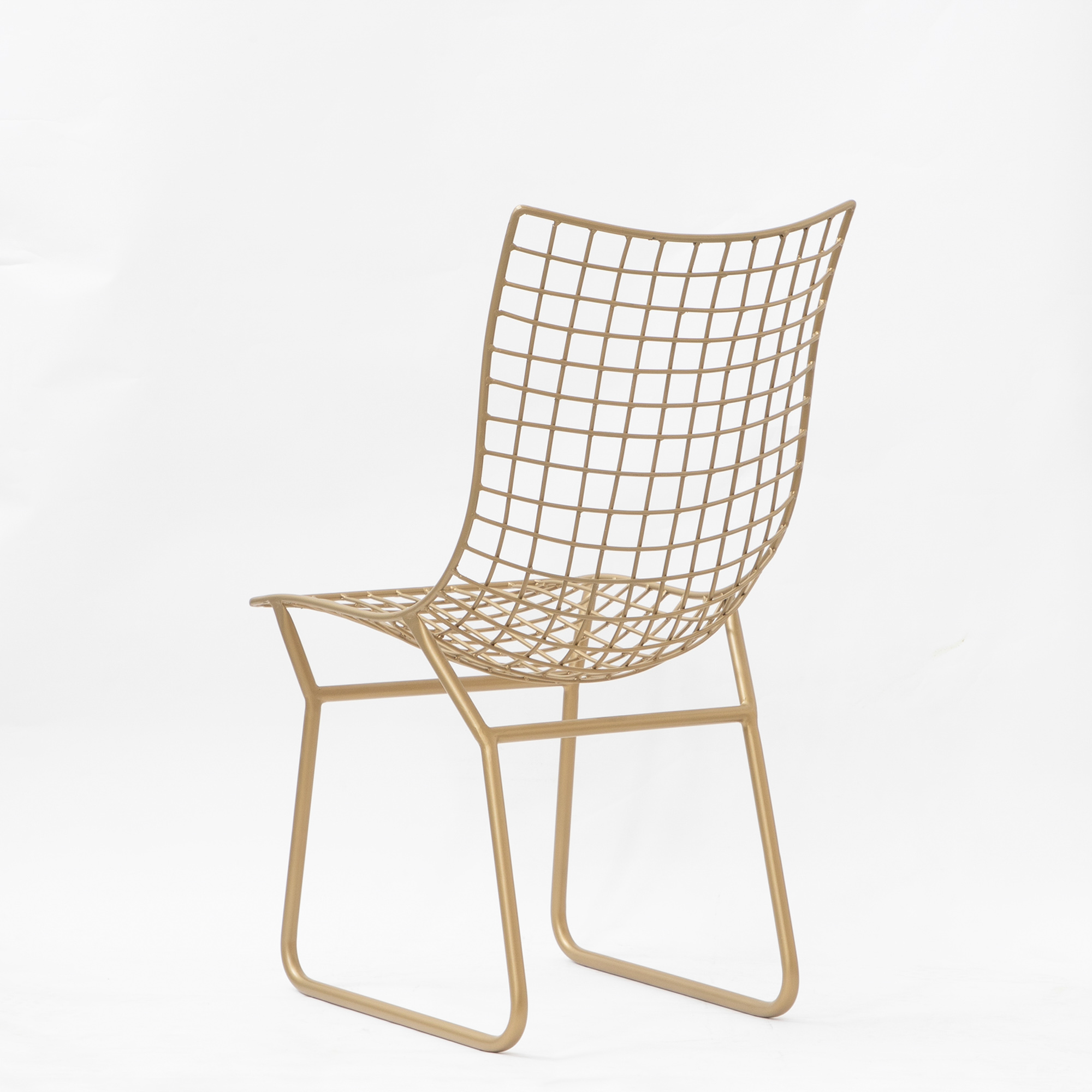 Brass deals wire chair