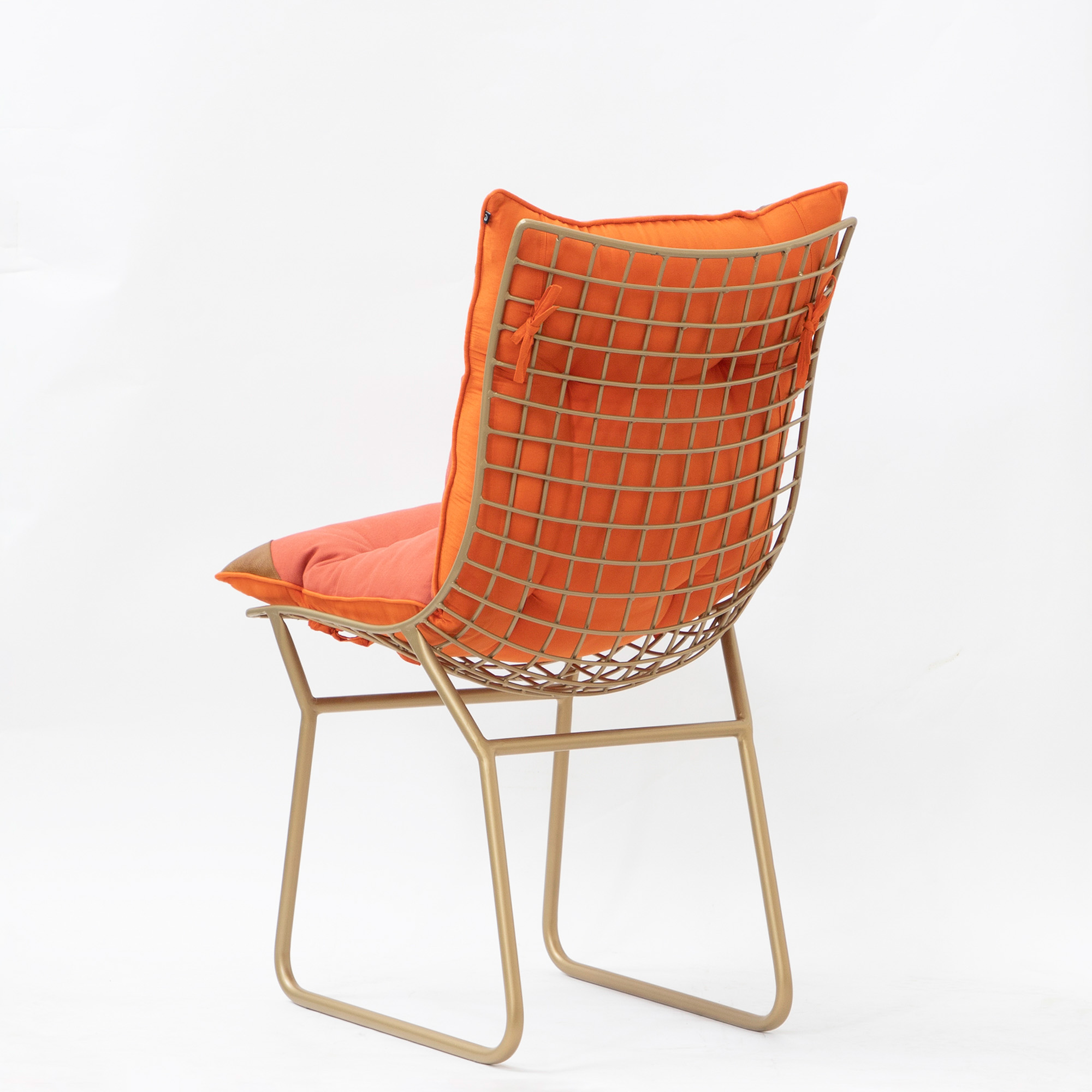ROSSO METAL CHAIR WITH TIE-UP CUSHION